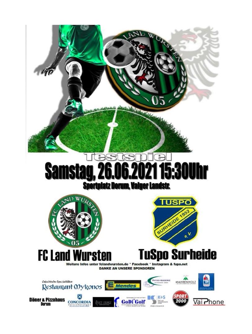 You are currently viewing Testspiel: FC Land Wursten- TuSpo Surheide