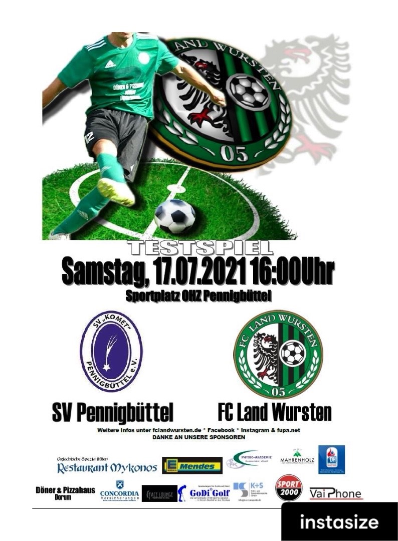 You are currently viewing Testspiel: SV “Komet” Pennigbüttel – FC Land Wursten