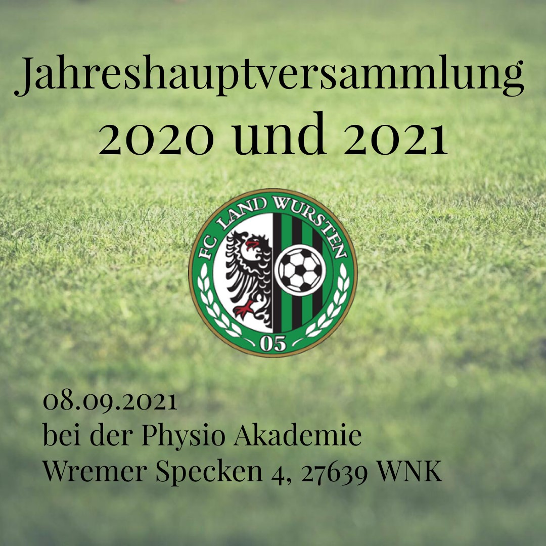 Read more about the article Jahreshauptversammlung 2020 und 2021