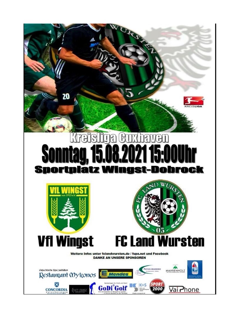 You are currently viewing Krombacher Pokal (2. Runde): TSV Germ. Cadenberge – FC Land Wursten