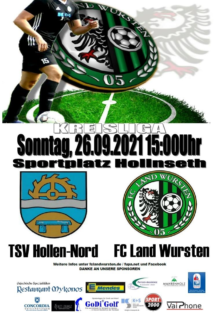 Read more about the article 7. Spieltag: TSV Hollen-Nord – FC Land Wursten