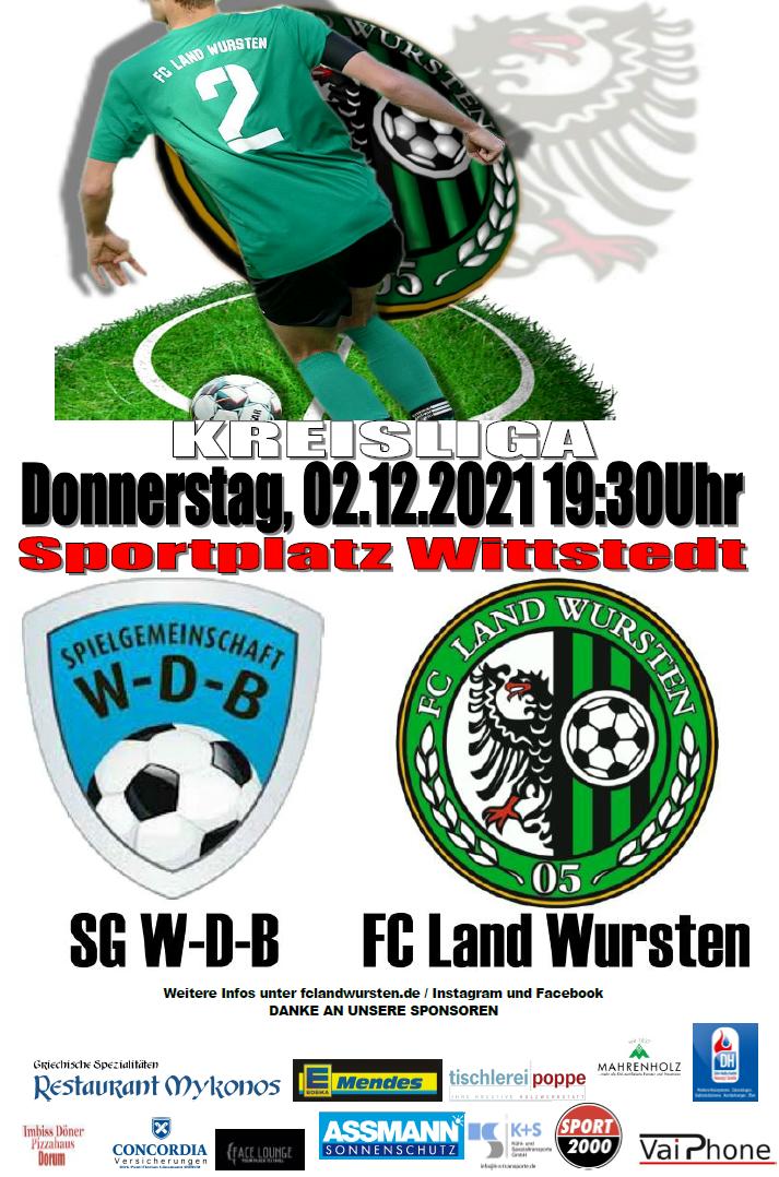 You are currently viewing 15. Spieltag (Nachholspiel): SG WDB – FC Land Wursten