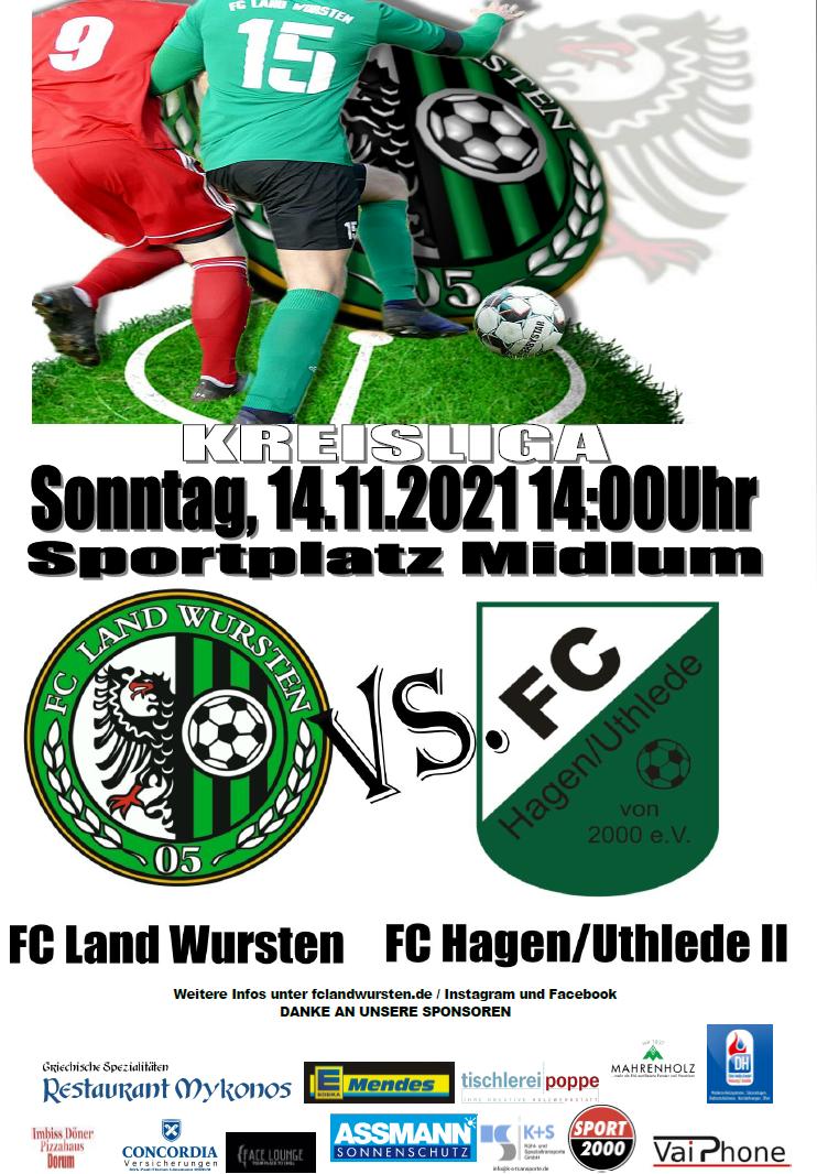 You are currently viewing 14. Spieltag: FC Land Wursten – FC Hagen/Uthlede II