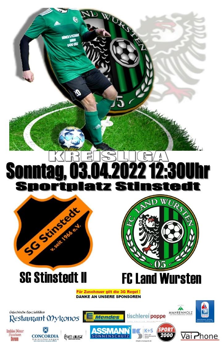 You are currently viewing 2. Spieltag (Abstiegsrunde): SG Stinstedt II – FC Land Wursten