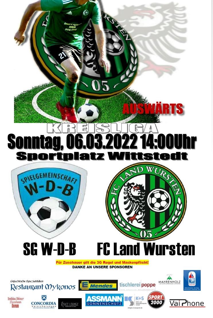 You are currently viewing 15. Spieltag (Nachholspiel): SG WDB – FC Land Wursten
