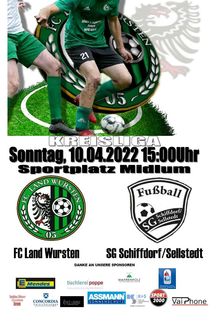 Read more about the article 3. Spieltag (Abstiegsrunde): FC Land Wursten – SG Schiffdorf/Sellstedt