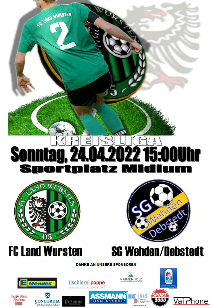 You are currently viewing 5. Spieltag (Abstiegsrunde): FC Land Wursten – SG Wehden/Debstedt