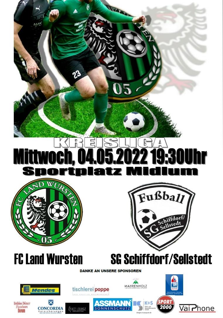 You are currently viewing 3. Spieltag (Nachholspiel): FC Land Wursten – SG Schiffdorf/Sellstedt