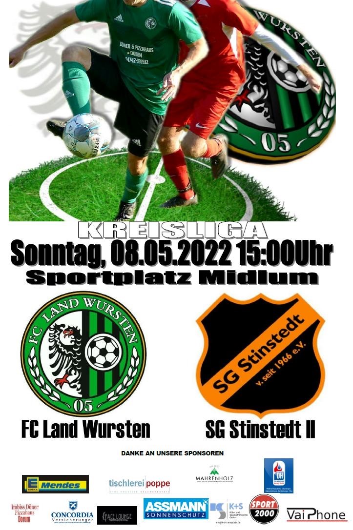 You are currently viewing 7. Spieltag (Abstiegsrunde): FC Land Wursten – SG Stinstedt II