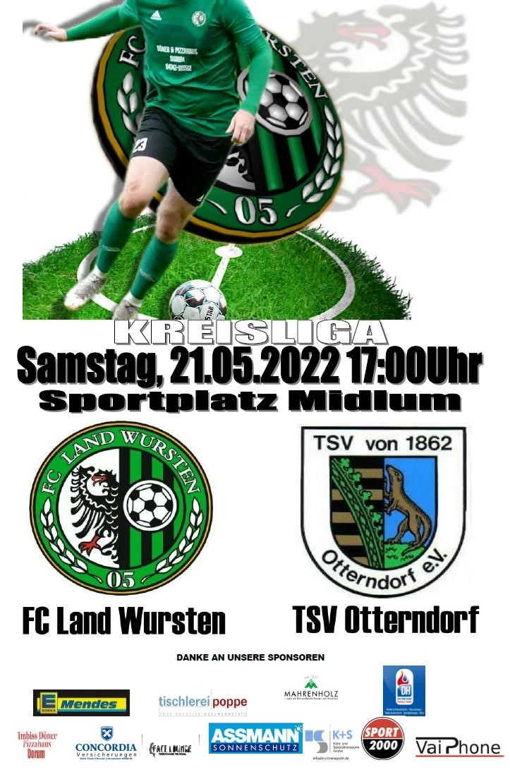 Read more about the article 9. Spieltag (Abstiegsrunde): FC Land Wursten – TSV Otterndorf
