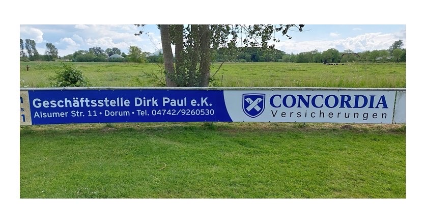 Mehr über den Artikel erfahren Concordia Geschäftsstelle Dirk Paul e.K. – Versicherungen und Finanzen unterstützt uns mit Bandenwerbung 