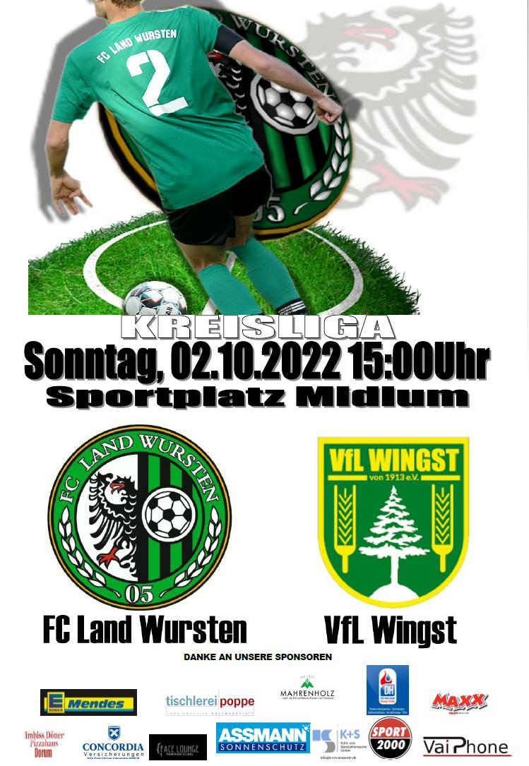 You are currently viewing 9. Spieltag: FC Land Wursten – VfL Wingst
