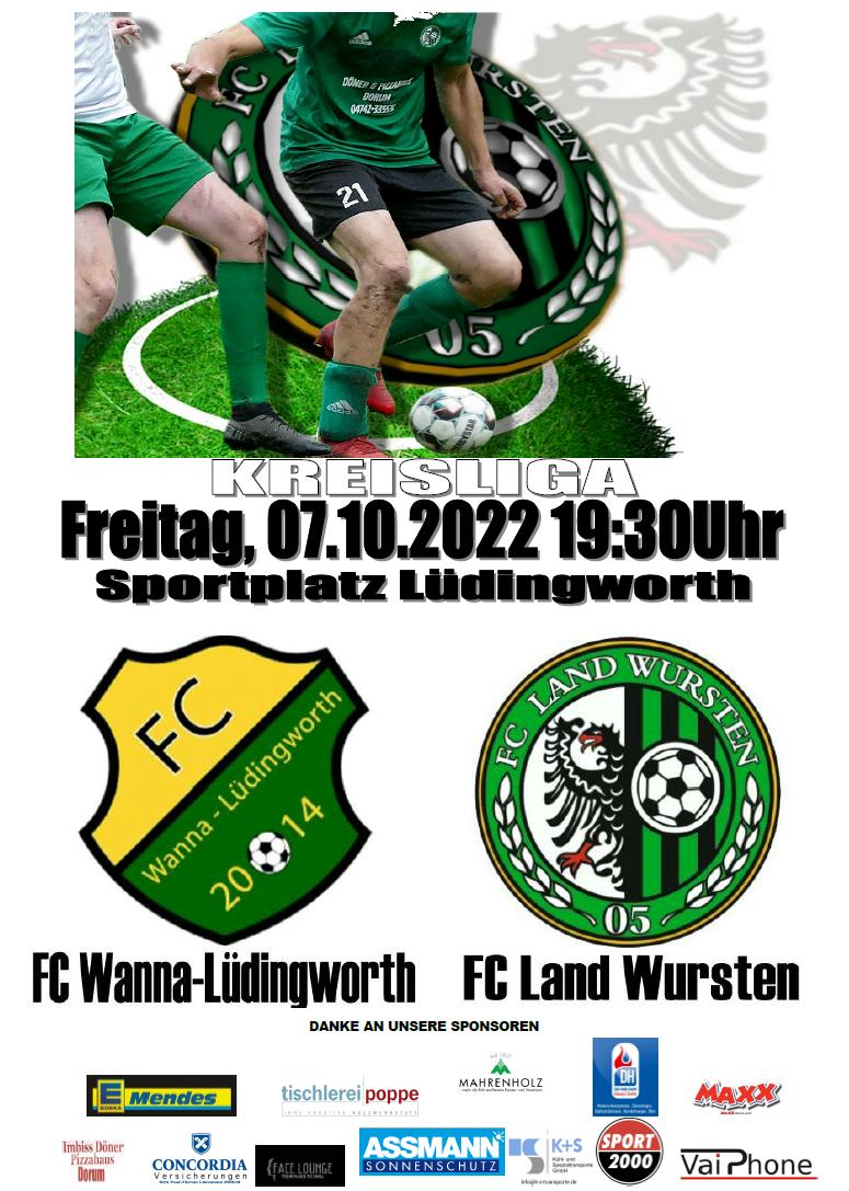 You are currently viewing 10. Spieltag: FC Wanna/Lüdingworth – FC Land Wursten 