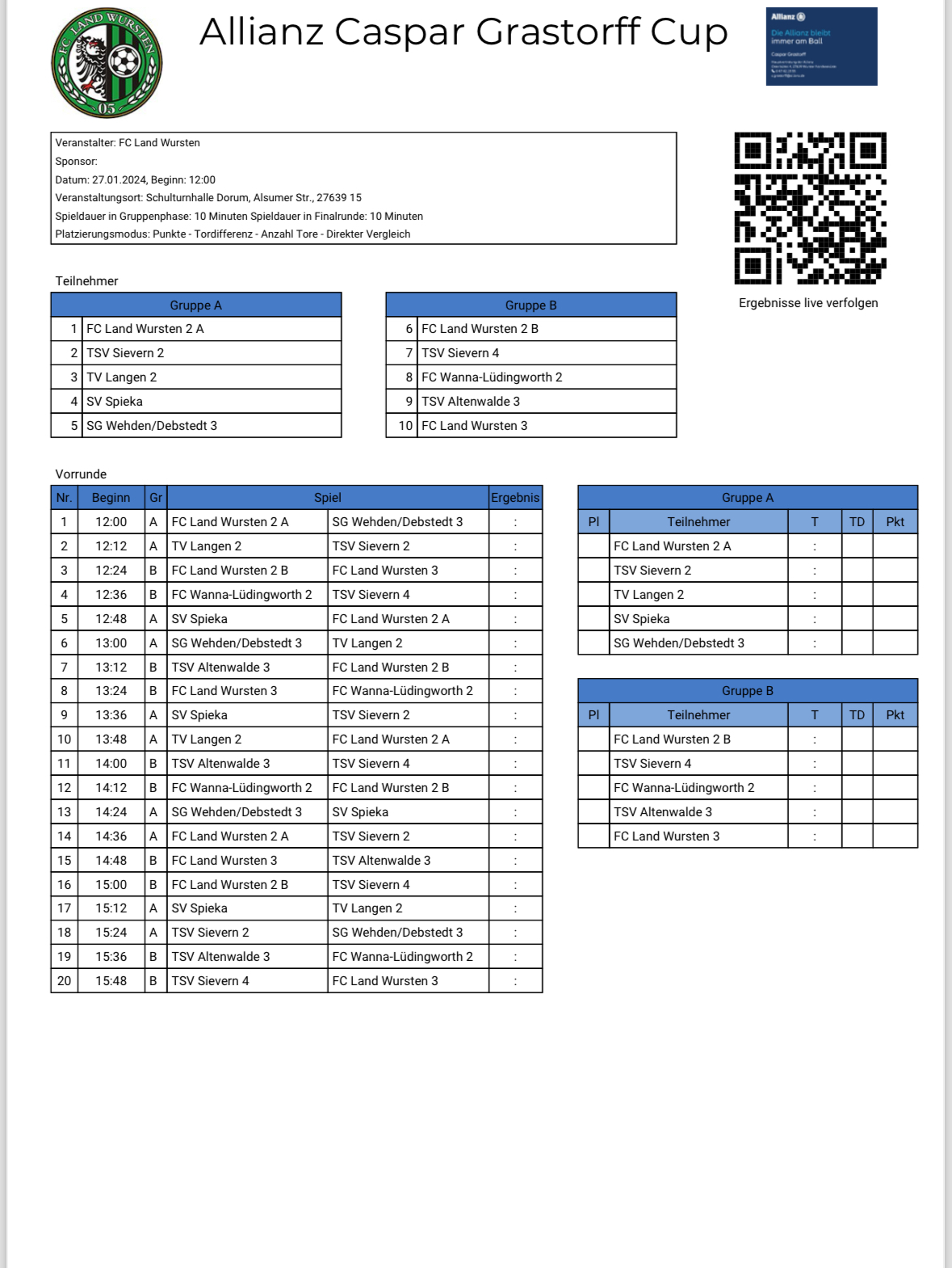 You are currently viewing 2. Herren veranstaltet am Samstag den Allianz Caspar Grastorff Cup