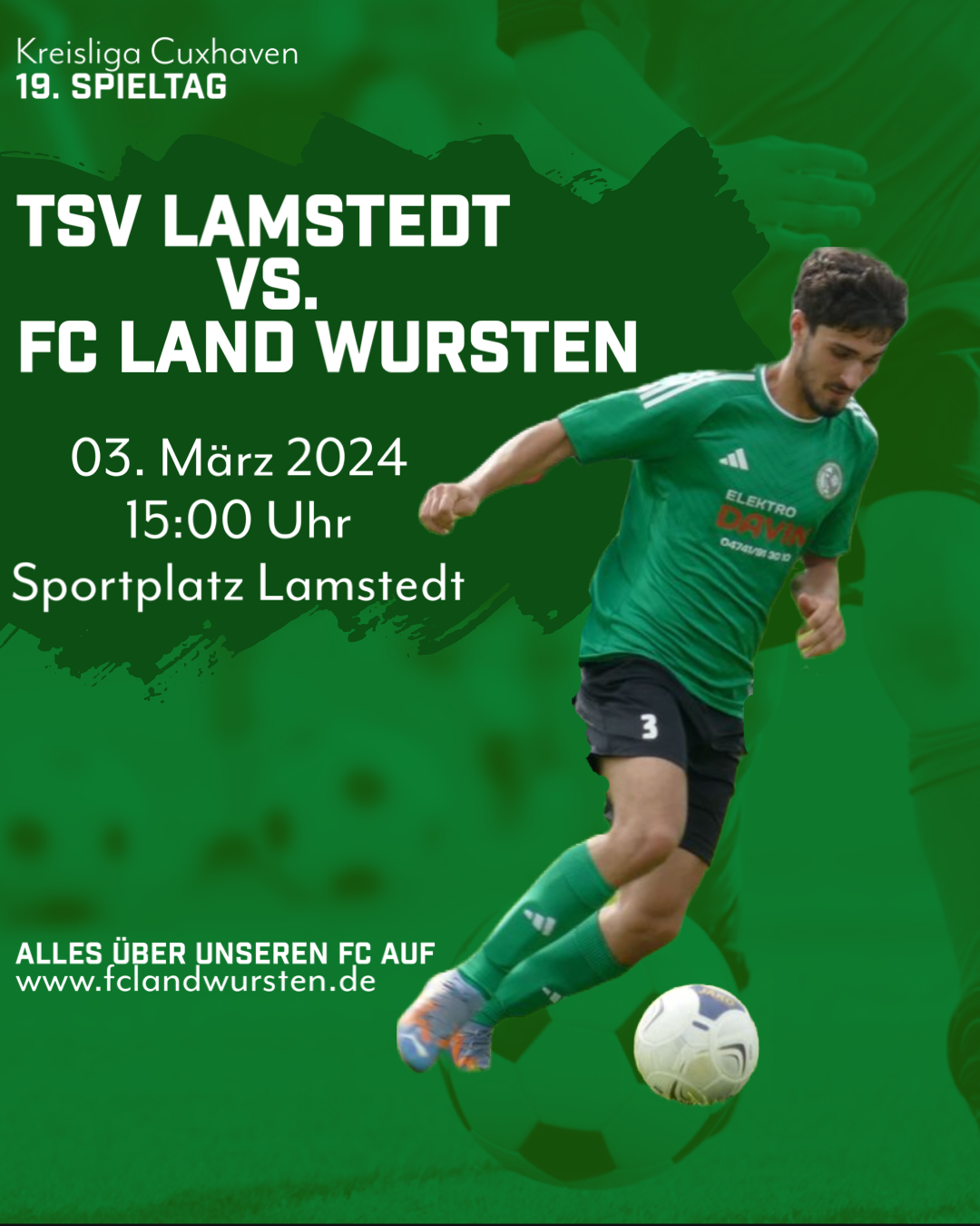 Read more about the article 19. Spieltag: TSV Lamstedt- FC Land Wursten 