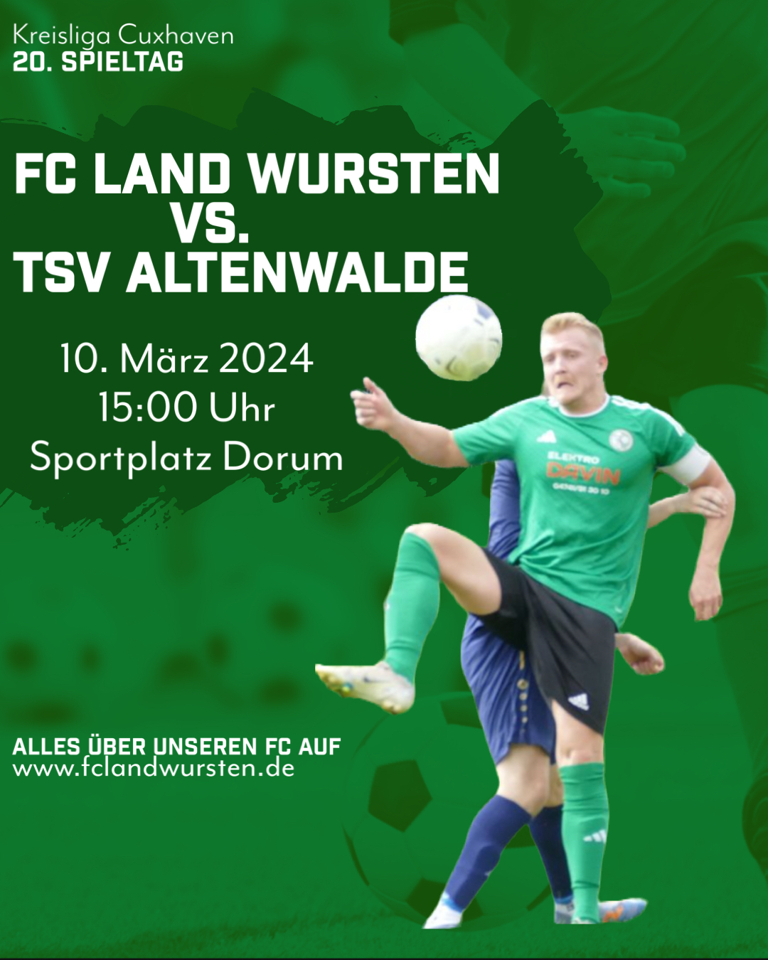 Mehr über den Artikel erfahren 20. Spieltag: FC Land Wursten – TSV Altenwalde