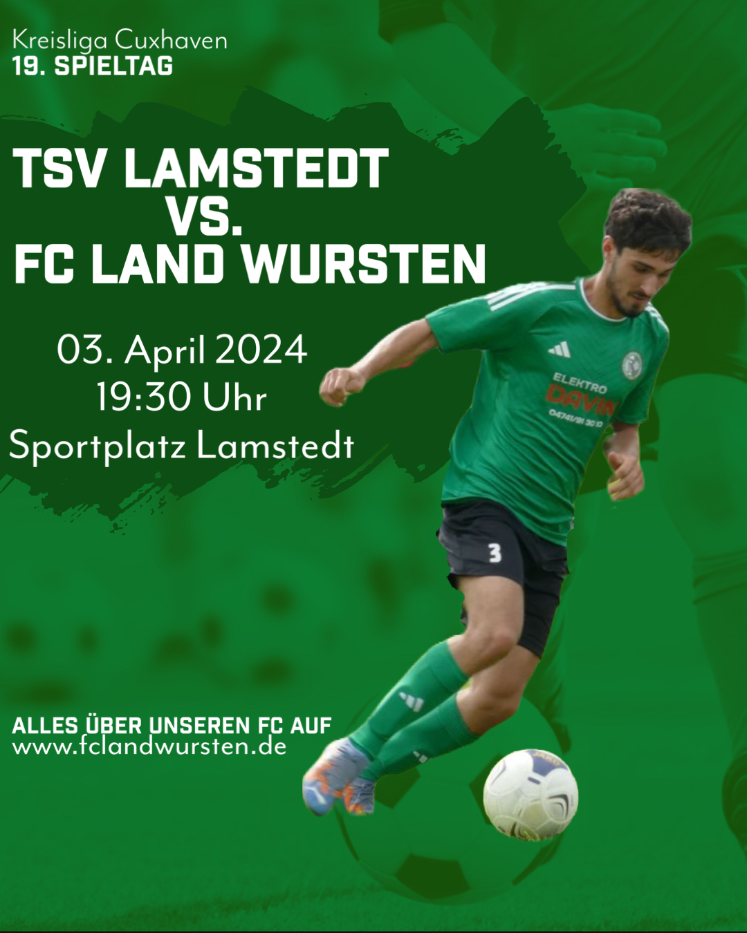 Read more about the article 19. Spieltag (Nachholspiel): TSV Lamstedt – FC Land Wursten