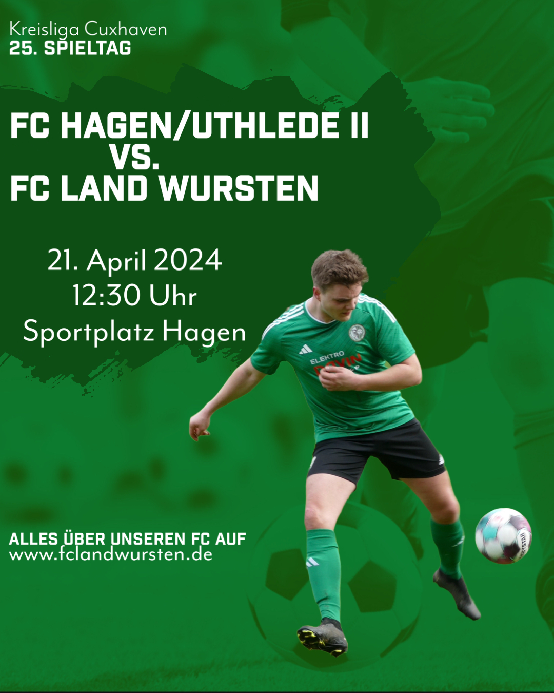 Mehr über den Artikel erfahren 24. Spieltag: FC Hagen/Uthlede II – FC Land Wursten