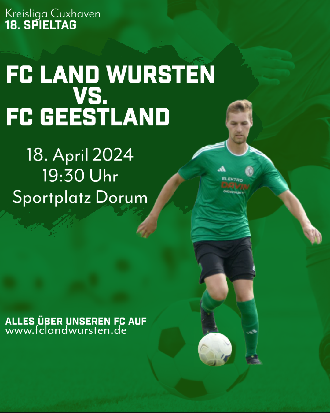 Read more about the article 18. Spieltag (Nachholspiel): FC Land Wursten – FC Geestland