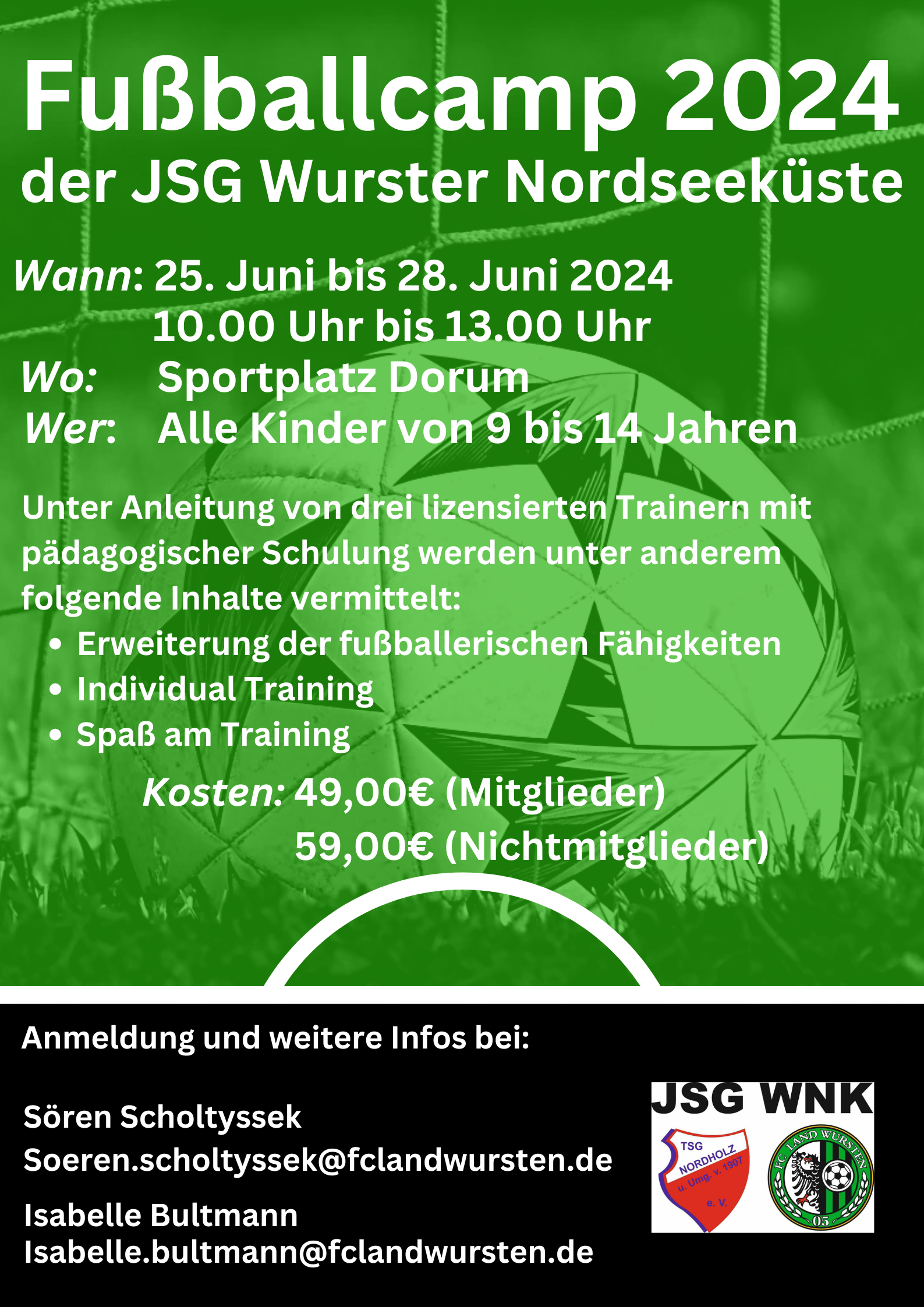 You are currently viewing JSG WNK-Fußballschule findet wieder in den Sommerferien statt