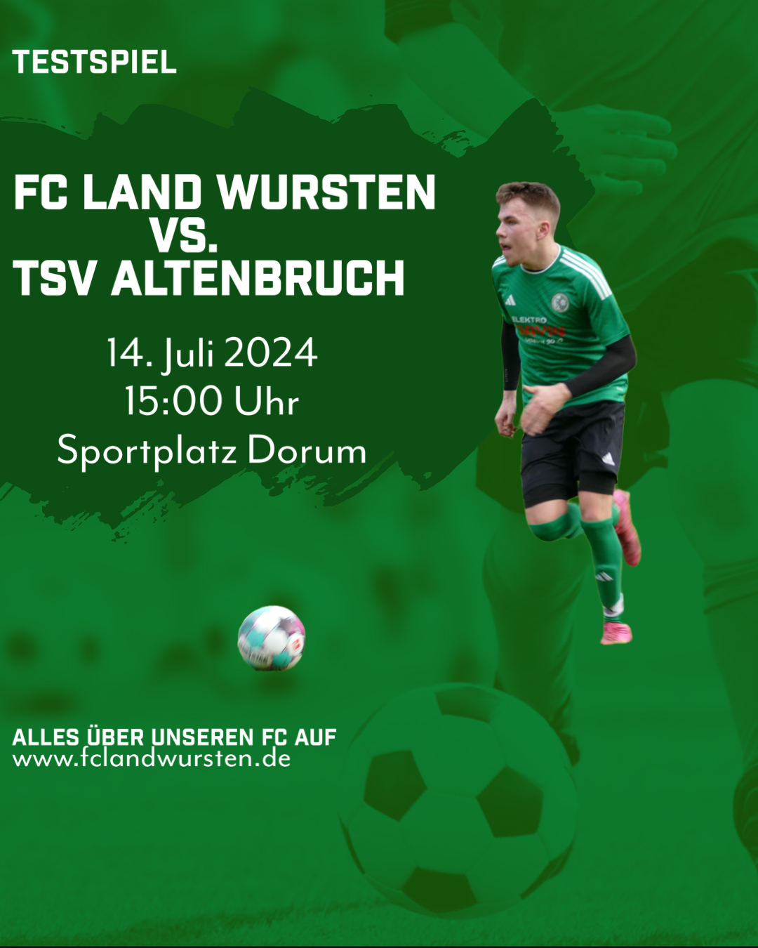 Mehr über den Artikel erfahren Testspiel: FC Land Wursten – TSV Altenbruch