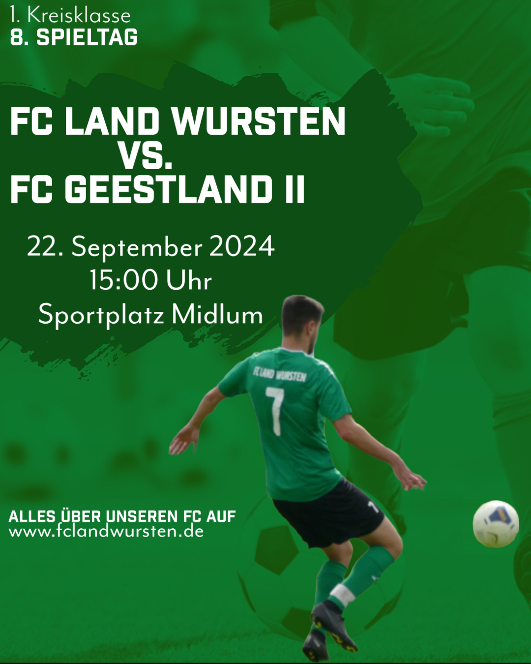 Mehr über den Artikel erfahren 8. Spieltag: FC Land Wursten – FC Geestland II