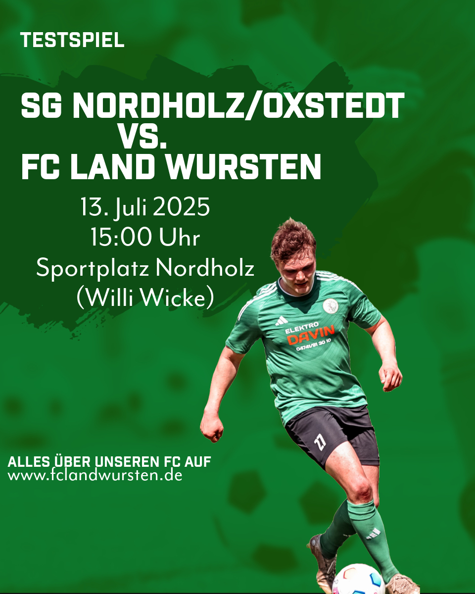 Mehr über den Artikel erfahren Testspiel: SG Nordholz/Oxstedt – FC Land Wursten