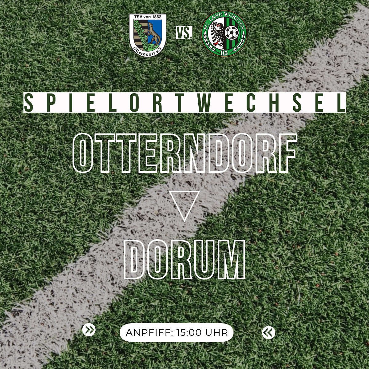 Du betrachtest gerade Spielortwechsel: TSV Otterndorf vs. FC Land Wursten findet in Dorum statt