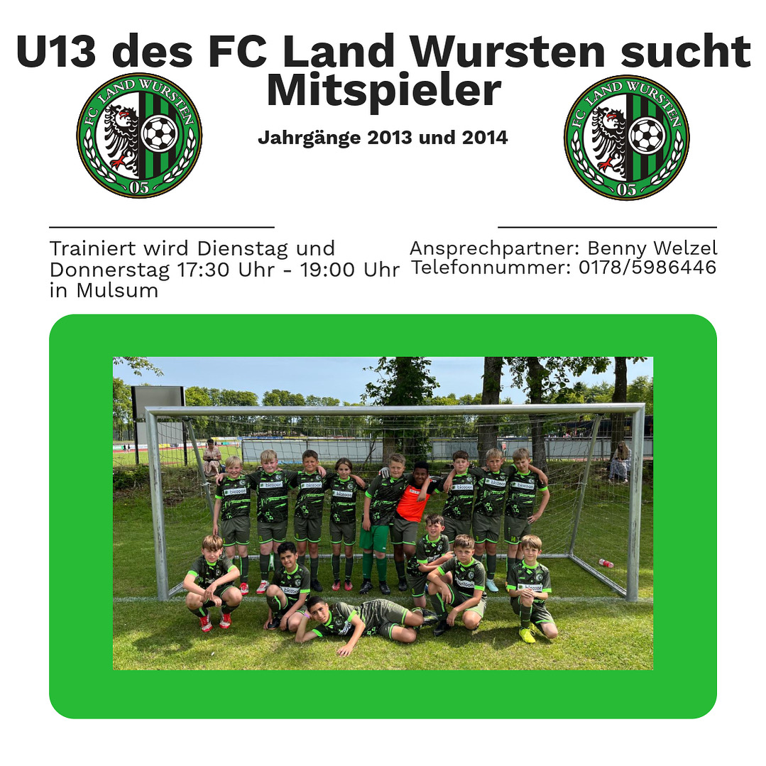 Du betrachtest gerade U13-Spieler gesucht