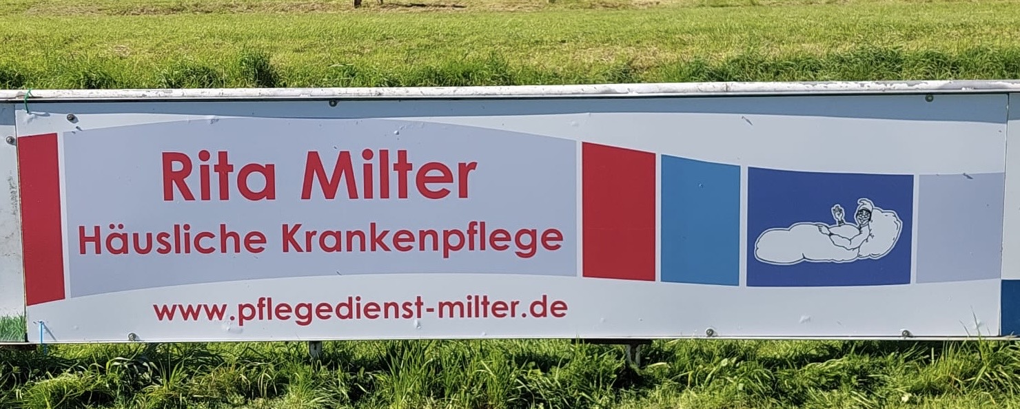 Du betrachtest gerade Rita Milter Häusliche Krankenpflege unterstützt mit Bandenwerbung 